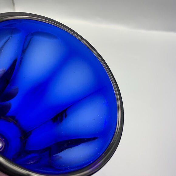 Vintage Anchor Hocking set of 4 Cobalt Blue Parfait/Milkshake Glasses - Picture 8 of 8